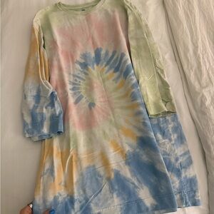 Native Youth Tie Dye Sweatshirt Dress
